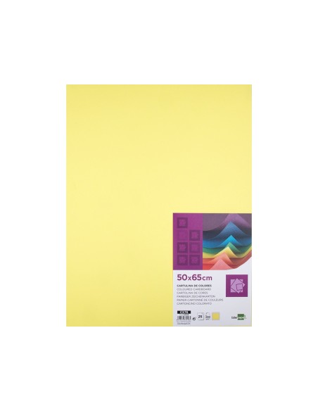 Cartulina liderpapel 50x65 cm 240g/m2 amarillo...