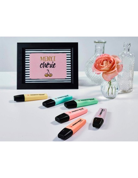 Rotulador stabilo boss pastel fluorescente 70 toque de turquesa
