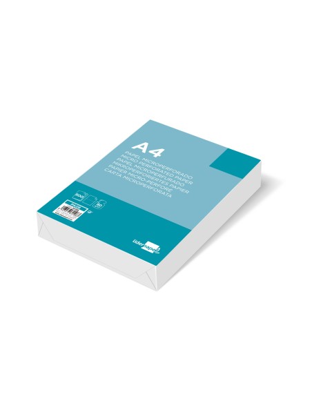 Papel liderpapel a4 80g/m2 liso microperforado...