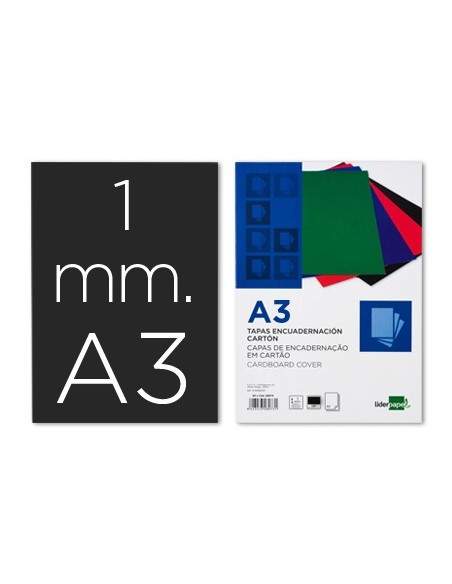 Tapa encuadernacion liderpapel carton a3 1mm...