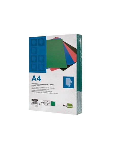 Tapa encuadernacion liderpapel carton a4 1mm...