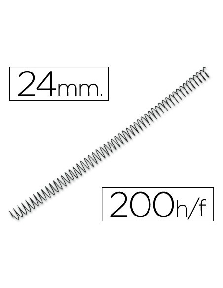 Espiral metalico q-connect 64 5:1 24mm 1,2mm...