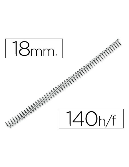 Espiral metalico q-connect 64 5:1 18mm 1,2mm...