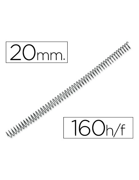 Espiral metalico q-connect 56 4:1 20mm 1,2mm...