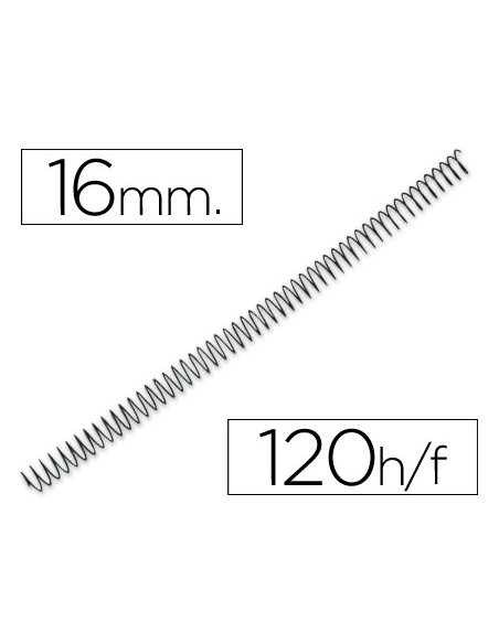 Espiral metalico q-connect 56 4:1 16mm 1,2mm...