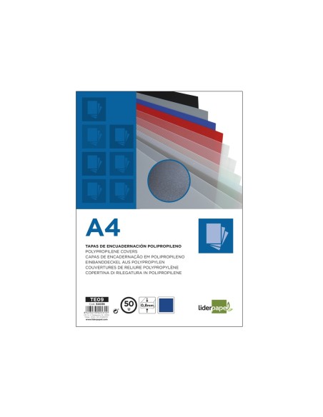 Tapa encuadernacion liderpapel polipropileno a4...