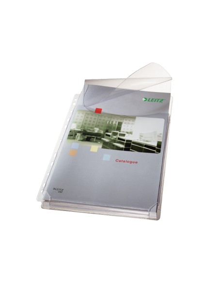 Funda multitaladro esselte din a4 pvc 170 mc con fuelle y solapa superior capacidad 200 hojas pack de 5 unidades