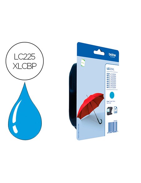 Ink-jet brother lc-225xlcbp mfc-j 4420 dw / mfc-j 5620 dw cian alta capacidad 1200 pag