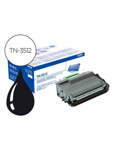 Toner brother tn-3512 dcp-l6600dw / hl-l6300dw / mfc-l6800dw alta capacidad negro 12000 pag