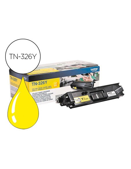 Toner brother tn-326y hll8250cdn / hll8350cdw alta capacidad amarillo 3500 pag