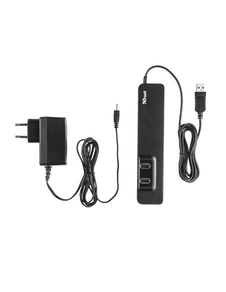 Hub usb 2.0 trust oila 7 puertos incluye adaptador corriente