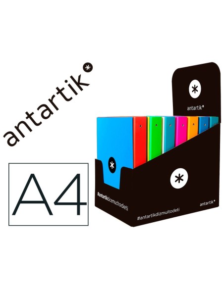 Carpeta antartik a4 forrada 4 anillas 25 mm...
