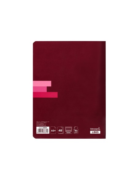 Libreta liderpapel scriptus a5 plus 48 hojas 90g/m2 rayado montessori 5mm con margen colores surtidos