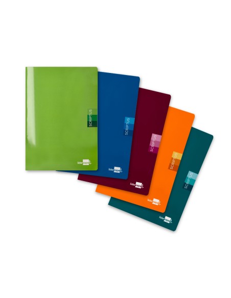 Libreta liderpapel scriptus a4 48 hojas 90g/m2 cuadro 5mm con margen colores surtidos