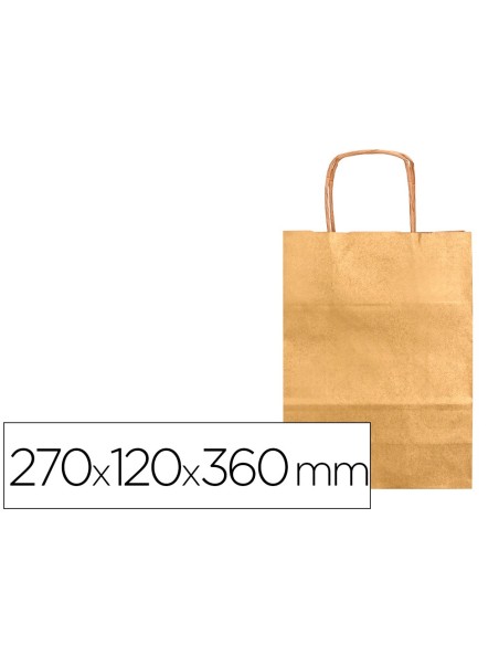 Bolsa kraft q-connect oro asa retorcida...