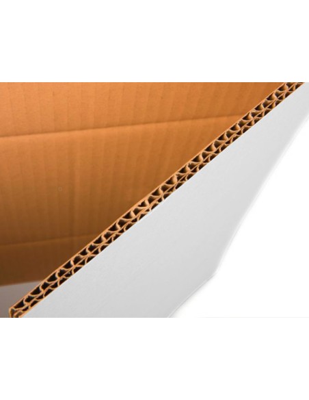 Caja para embalar q-connect am ericana con asas ultrarresistente cartón canal doble 7 mm color blanco 450x280x375 mm