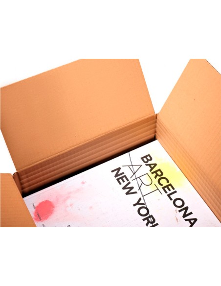 Caja para embalar q-connect re gulable en altura ultrarresistente cartón canal doble 7 mm color blanco 450x280x375 mm