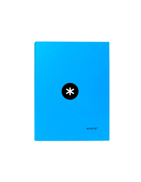 Carpeta antartik a4 forrada 4 anillas 25 mm redondas color azul