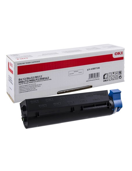 Toner oki b412dn / 432dn / 512dn / mb472dnw / 492dn negro 700 pag