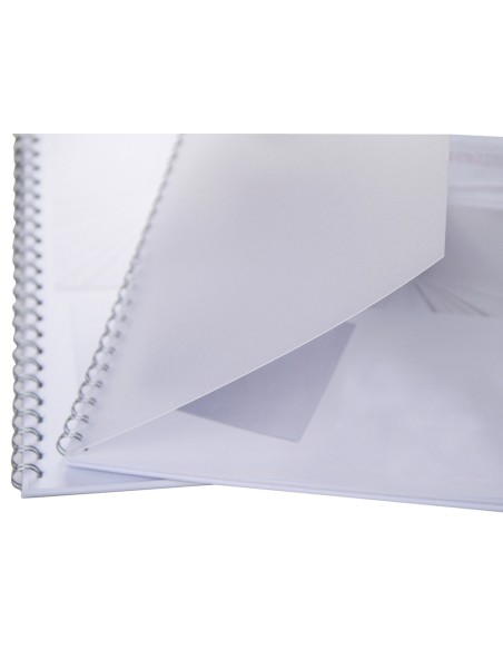 Tapa de encuadernacion q-connect pvc din a4 incolora 200 mc paquete de 100 unidades