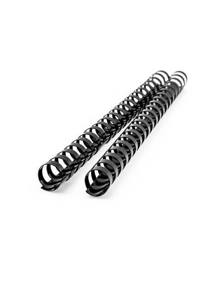 Canutillo q-connect redondo 22 mm plastico negro capacidad 200 hojas caja de 50 unidades