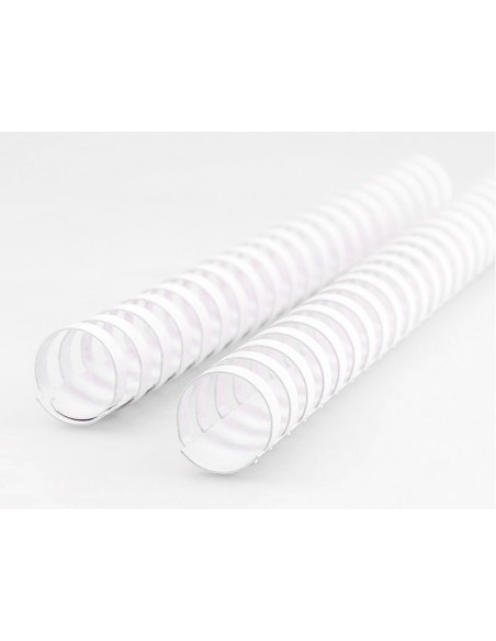 Canutillo q-connect redondo 18 mm plastico blanco capacidad 160 hojas caja de 50 unidades