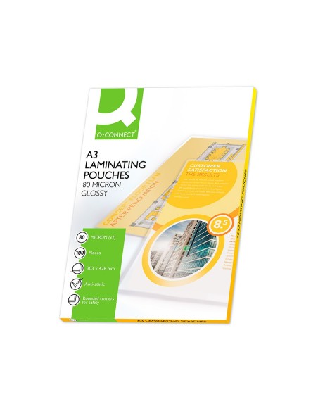 Bolsa de plastificar q-connect 303 x 426 mm 80...
