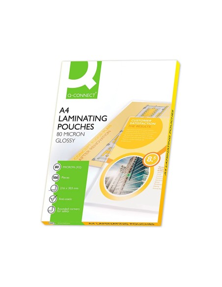 Bolsa de plastificar q-connect 303 x 216 mm 80...
