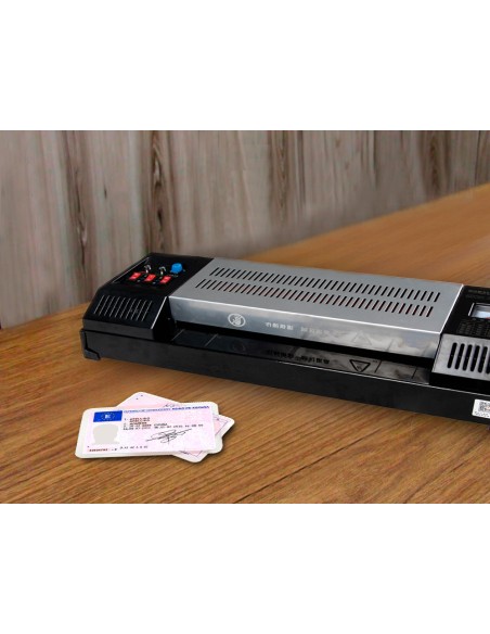 Bolsa de plastificar q-connect 110 x 230 mm 125 mc carnet de conducir caja de 100 unidades