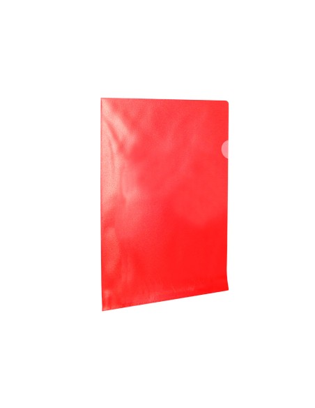 Carpeta dossier uñero plastico q-connect din a4 120 micras roja caja de 100 unidades