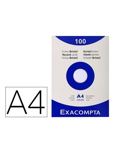 Cartulina exacompta din a4 blanca 205 gr...