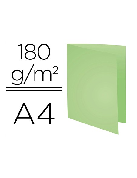 Subcarpeta cartulina reciclada exacompta din a4 verde prado claro 170 g/m2
