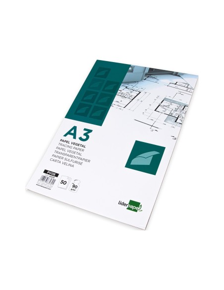 Bloc papel vegetal liderpapel encolado...