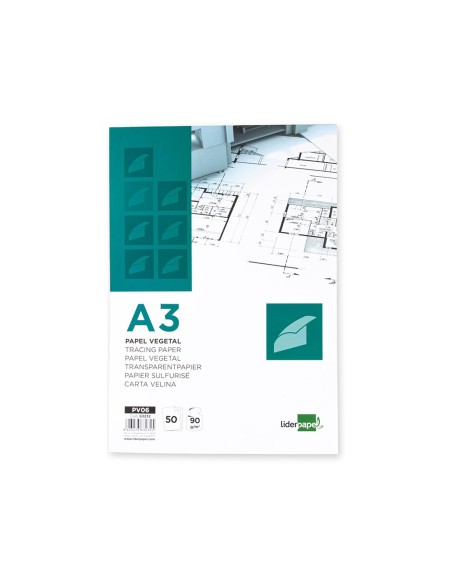 Bloc papel vegetal liderpapel encolado...
