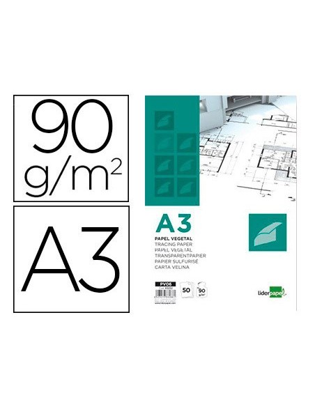 Bloc papel vegetal liderpapel encolado...