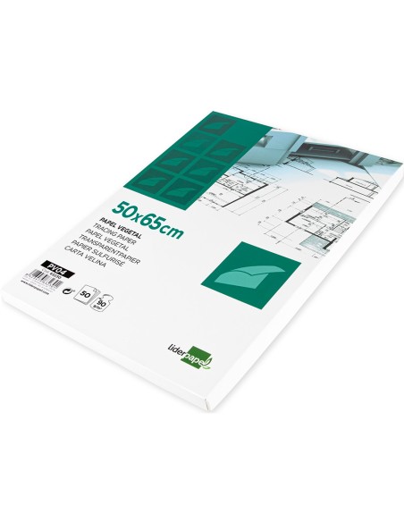 Papel dibujo liderpapel 50x65cm 70g/m2 vegetal