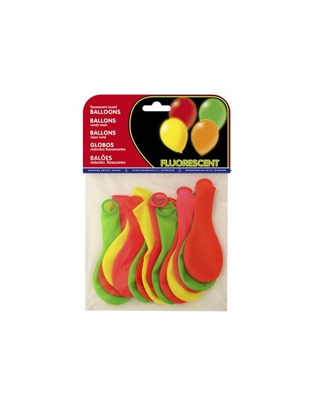 Globo 100% latex biodegradable fluorescente...