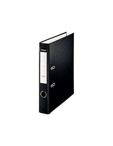 Archivador de palanca esselte carton forrado pvc folio lomo de 50 mm con rado negro