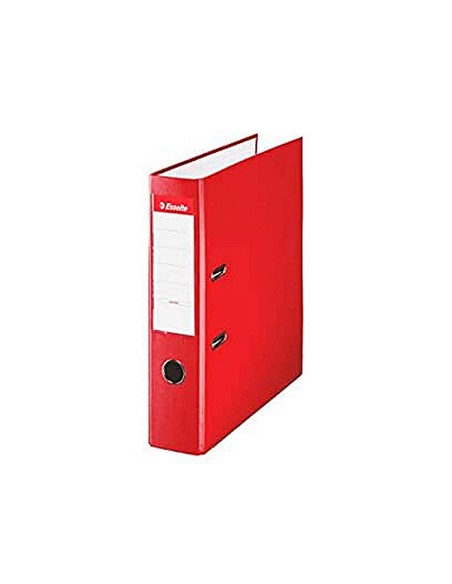 Archivador de palanca esselte carton forrado pvc folio lomo de 75 mm con rado rojo