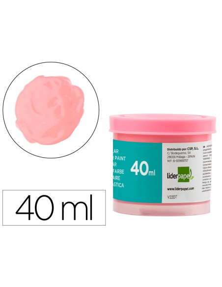 Tempera liderpapel escolar 40 ml rosa