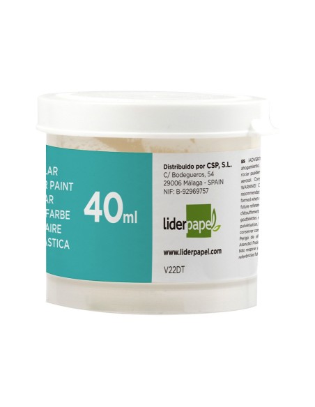 Tempera liderpapel escolar 40 ml blanco