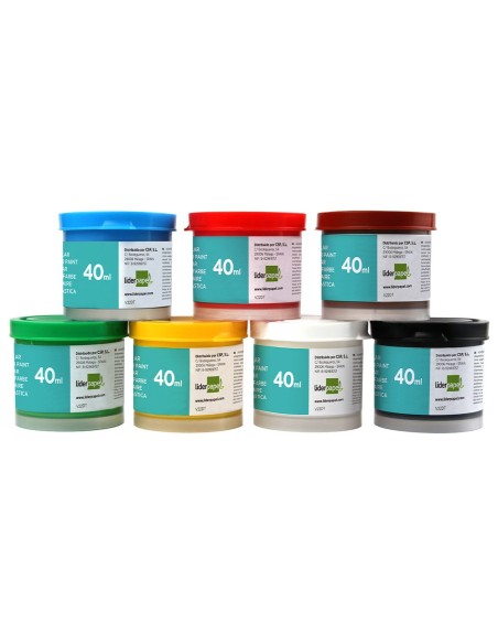 Tempera liderpapel escolar 40 ml caja 7 colores...