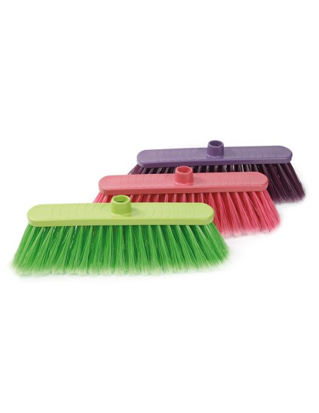 Escoba vinilo niza fluor 30 cm con mango metalico