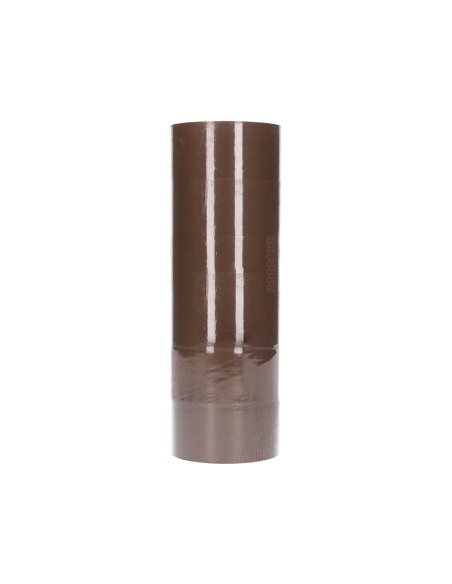 Cinta adhesiva q-connect polipropileno havana 100 mt x 50 mm para embalaje