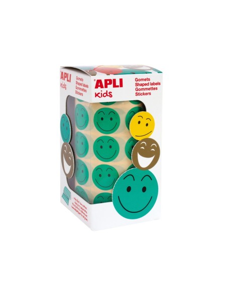 Gomets apli autoadhesivo smile verde cara feliz...