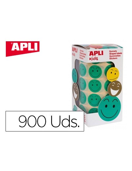 Gomets apli autoadhesivo smile verde cara feliz...