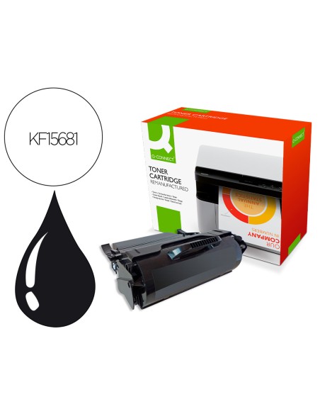 Toner q-connect compatible lexmark t650 negro 25.000 pag