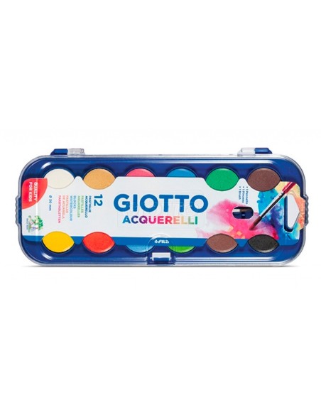 Acuarela giotto 12 colores con pincel estuche...