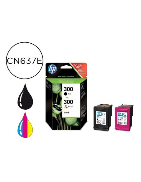 Ink-jet hp n.300 negro + tricolor deskjet...