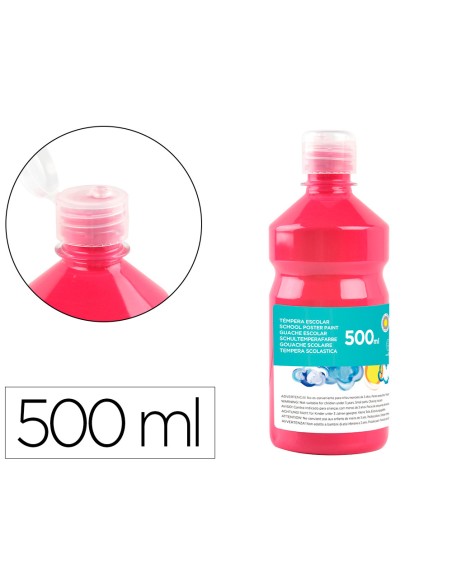 Tempera liquida liderpapel escolar 500 ml fucsia